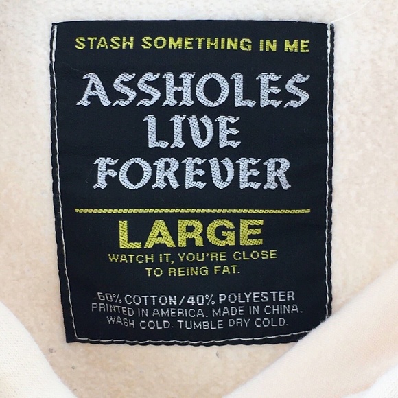 Linda Finegold ALF Womens Hoodie Cream Lost Paradise Floral Skull Pullover Sz L - Picture 11 of 12